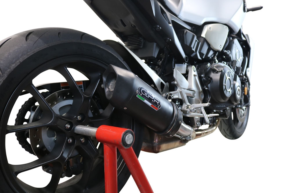 Escape compatible con Honda Cb 1000 R 2021-2024, Furore Nero, Escape racing, silenciador con tubo de conexion, articulo sin homologacion 