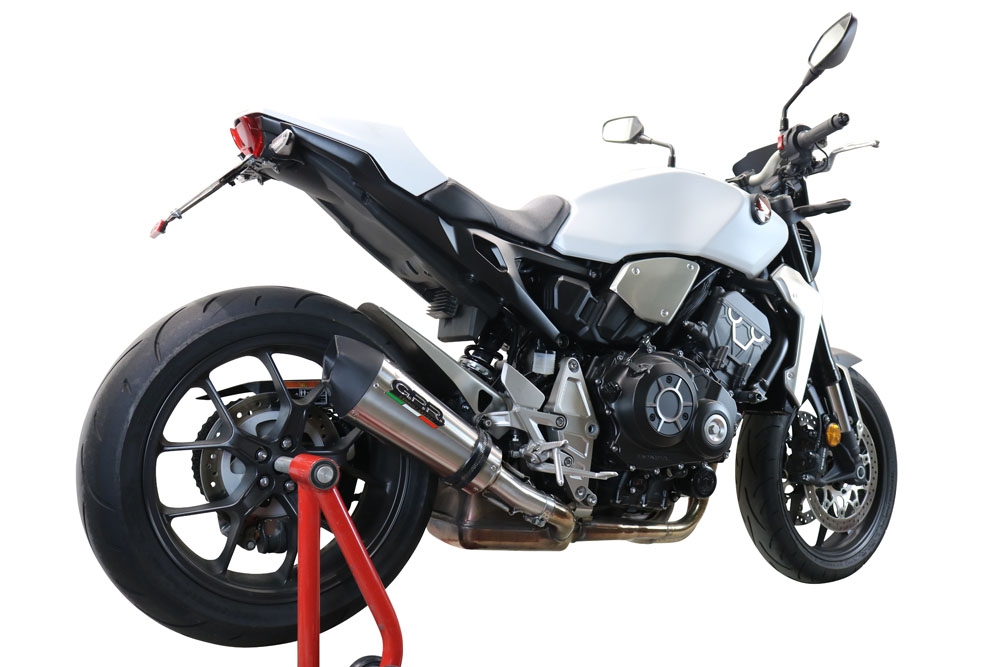 Escape compatible con Honda Cb 1000 R 2018-2020, Gpe Ann. titanium, Escape racing, silenciador con tubo de conexion, articulo sin homologacion 