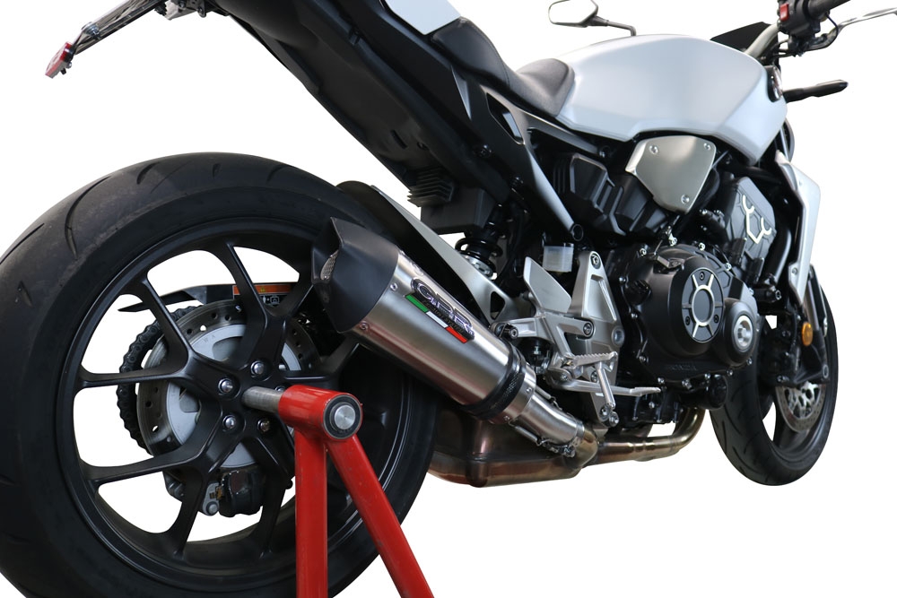 Escape compatible con Honda Cb 1000 R 2018-2020, Gpe Ann. titanium, Escape racing, silenciador con tubo de conexion, articulo sin homologacion 