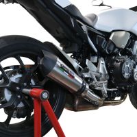 Escape compatible con Honda Cb 1000 R 2018-2020, Gpe Ann. titanium, Escape racing, silenciador con tubo de conexion, articulo sin homologacion 