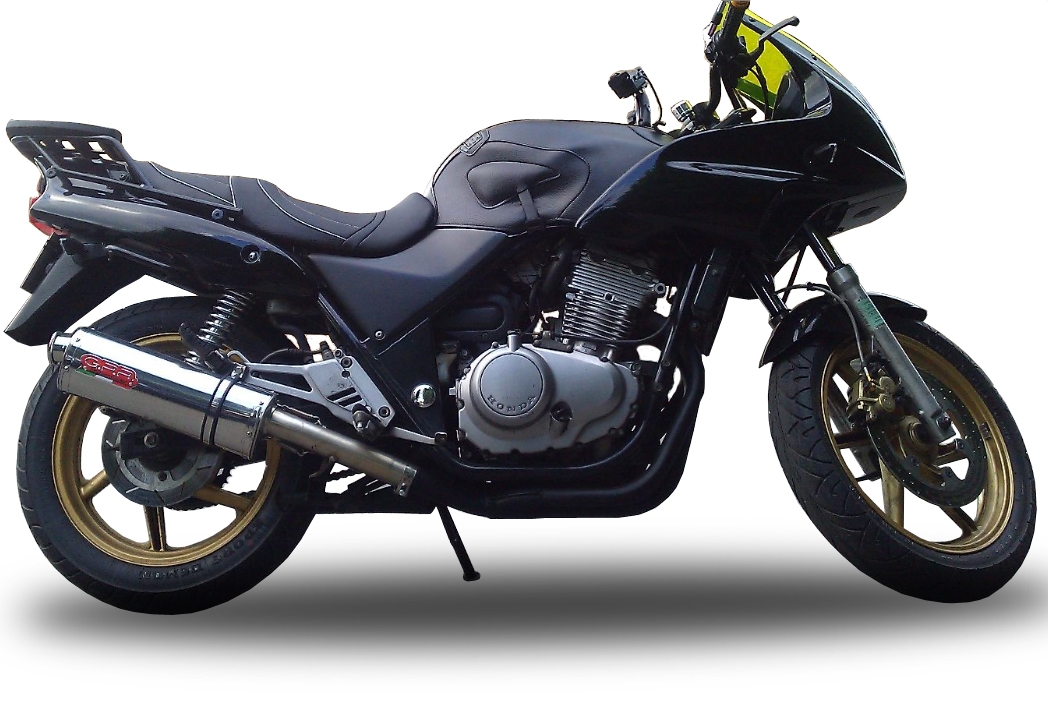 Escape compatible con Honda Cb 500 - S 1993-2005, Trioval, Escape legal, homologado, silenciador con db killer desmontable y tubo de conexión específico 