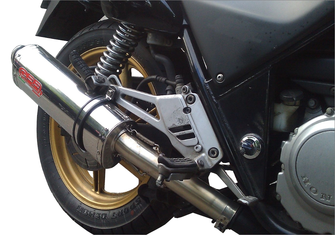 Escape compatible con Honda Cb 500 - S 1993-2005, Trioval, Escape legal, homologado, silenciador con db killer desmontable y tubo de conexión específico 