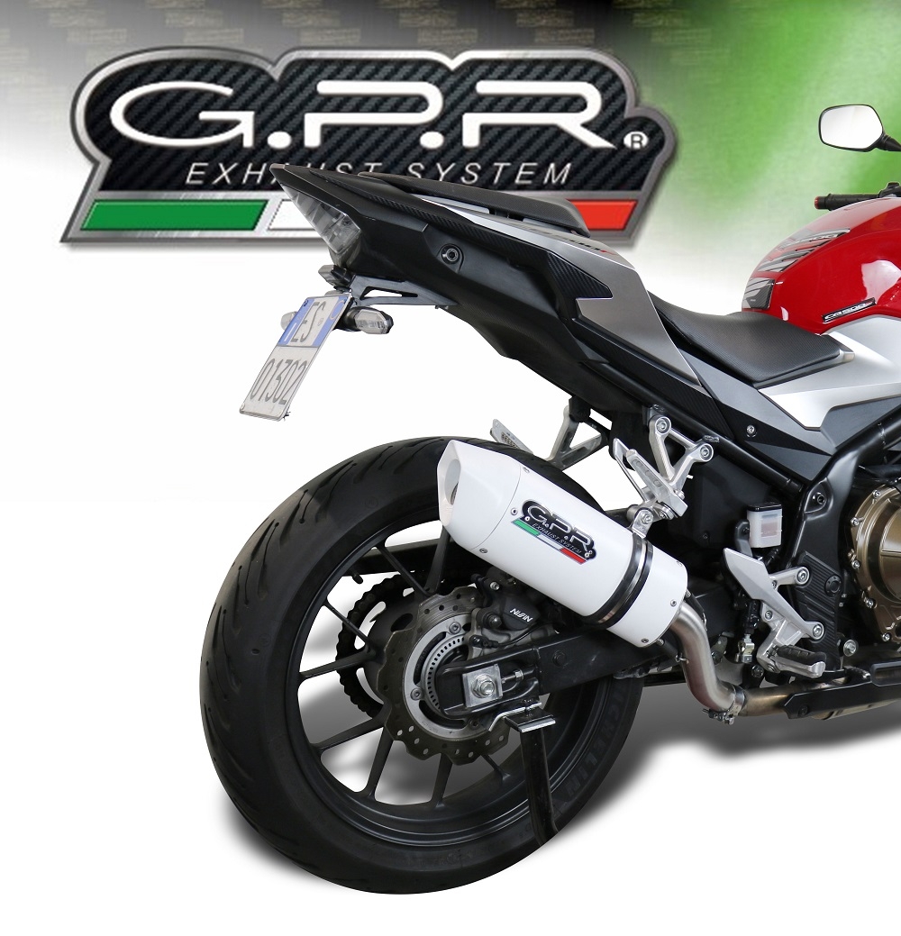 Escape compatible con Honda Cb 400 X 2016-2018, Albus Evo4, Escape legal, homologado, silenciador con db killer desmontable y tubo de conexión específico 