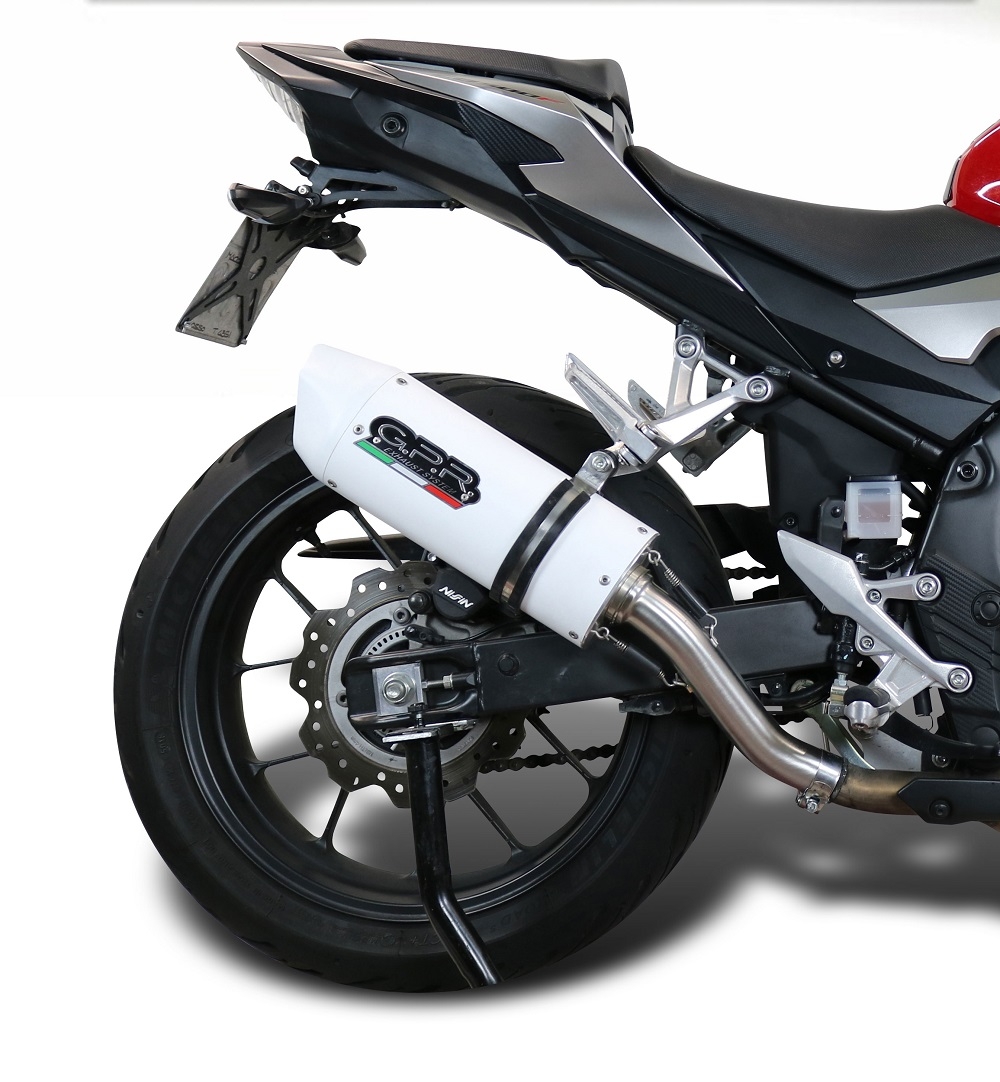 Escape compatible con Honda Cb 400 X 2016-2018, Albus Evo4, Escape legal, homologado, silenciador con db killer desmontable y tubo de conexión específico 