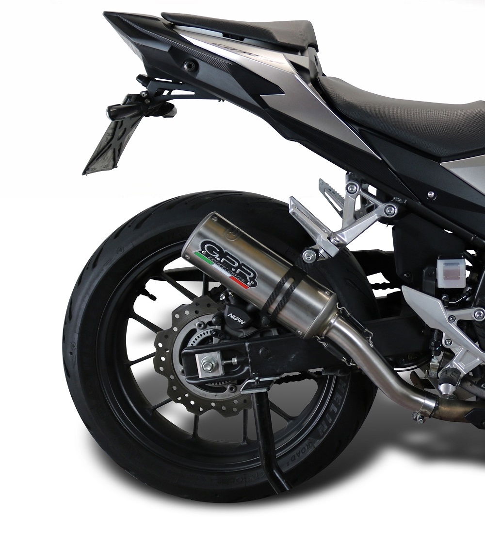 Escape compatible con Honda Cb 500 X 2013-2015, M3 Inox , Escape legal, homologado, silenciador con db killer desmontable y tubo de conexión específico 