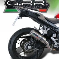 Escape compatible con Honda Cb 500 X 2013-2015, M3 Inox , Escape legal, homologado, silenciador con db killer desmontable y tubo de conexión específico 