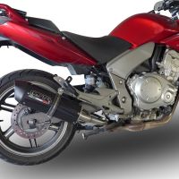 Escape compatible con Honda Cbf 1000 - ST 2006-2009, Furore Nero, Par de terminales de escape homologados, con db killer extraíbles y tubos de conexión específicos 