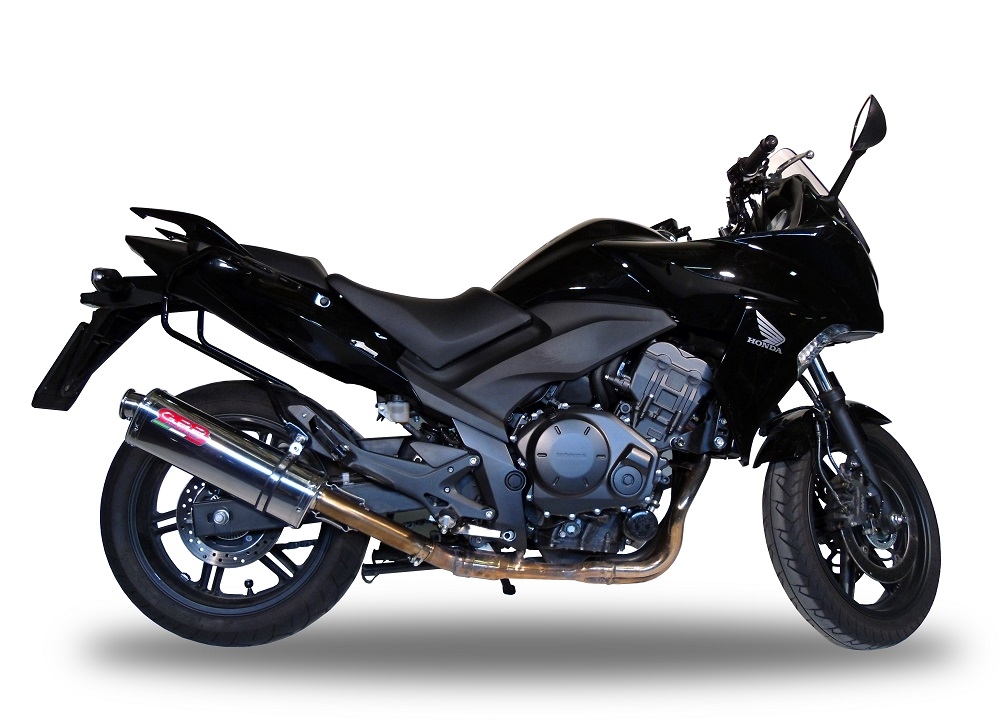 Escape compatible con Honda Cbf 1000 - ST 2010-2016, Trioval, Escape legal, homologado, silenciador con db killer desmontable y tubo de conexión específico 