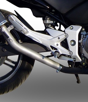 Escape compatible con Honda Cbf 500 2004-2007, Furore Nero, Escape legal, homologado, silenciador con db killer desmontable y tubo de conexión específico 