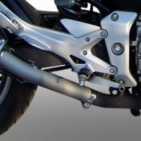 Escape compatible con Honda Cbf 500 2004-2007, Trioval, Escape legal, homologado, silenciador con db killer desmontable y tubo de conexión específico 