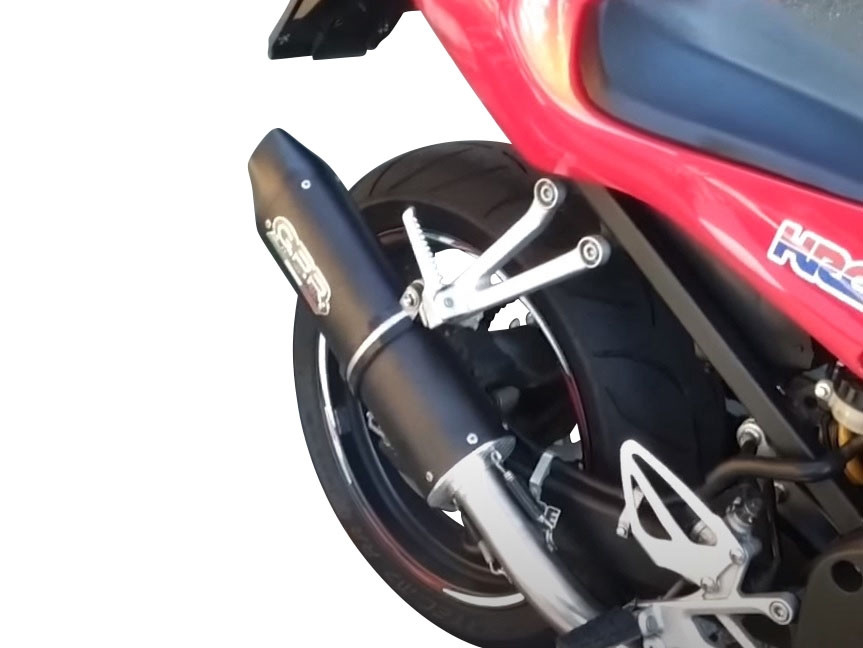 Escape compatible con Honda Cbf 500 2004-2007, Furore Nero, Escape legal, homologado, silenciador con db killer desmontable y tubo de conexión específico 
