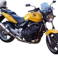 Escape compatible con Honda Cbf 500 2004-2007, Trioval, Escape legal, homologado, silenciador con db killer desmontable y tubo de conexión específico 