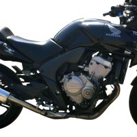 Escape compatible con Honda Cbf 500 2004-2007, Trioval, Escape legal, homologado, silenciador con db killer desmontable y tubo de conexión específico 