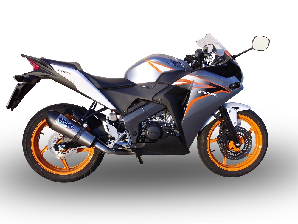 Escape compatible con Honda Cbr 125 R 2011-2016, Gpe Ann. titanium, Escape completo, no legal para países de la UE, con db killer extraíble 