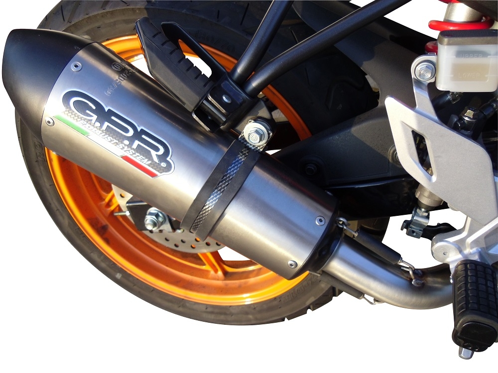 Escape compatible con Honda Cbr 125 R 2011-2016, Gpe Ann. titanium, Escape completo, no legal para países de la UE, con db killer extraíble 