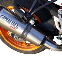 Escape compatible con Honda Cbr 125 R 2011-2016, Gpe Ann. titanium, Escape completo, no legal para países de la UE, con db killer extraíble 