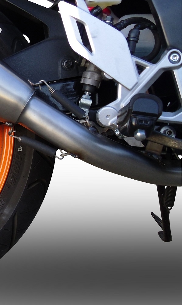 Escape compatible con Honda Cbr 125 R 2011-2016, Furore Nero, Escape completo, no legal para países de la UE, con db killer extraíble 