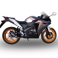 Escape compatible con Honda Cbr 125 R 2011-2016, Gpe Ann. titanium, Escape homologaedo, legal para mercados fuera de la UE, incluido tubo de enlace y db killer extraíble 