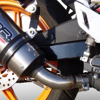Escape compatible con Honda Cbr 125 R 2011-2016, Gpe Ann. titanium, Escape homologaedo, legal para mercados fuera de la UE, incluido tubo de enlace y db killer extraíble 