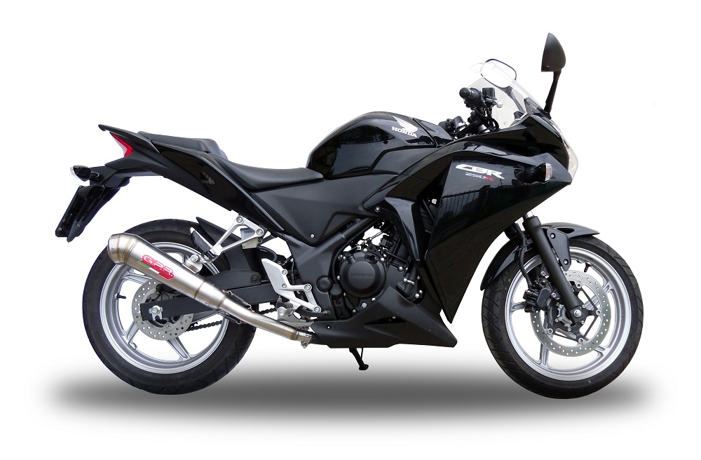 Escape compatible con Honda Cbr 250 R 2010-2014, Powercone Evo, Escape legal, homologado, silenciador con db killer desmontable y tubo de conexión específico 