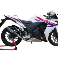 Escape compatible con Honda Cbr 500 R 2023-2024, GP Evo4 Black Titanium, Escape legal, homologado, silenciador con db killer desmontable y tubo de conexión específico 
