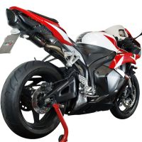 Escape compatible con Honda Cbr 600 Rr 2005-2006, Tiburon Poppy, Escape legal, homologado, silenciador con db killer desmontable y tubo de conexión específico 