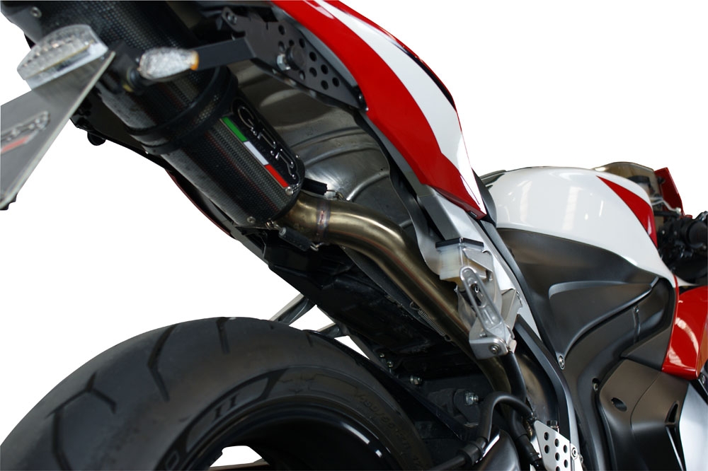 Escape compatible con Honda Cbr 600 Rr 2005-2006, Tiburon Titanium, Escape legal, homologado, silenciador con db killer desmontable y tubo de conexión específico 