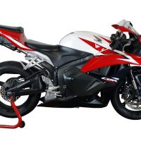 Escape compatible con Honda Cbr 600 Rr 2005-2006, Tiburon Poppy, Escape legal, homologado, silenciador con db killer desmontable y tubo de conexión específico 