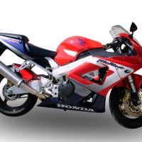 Escape compatible con Honda Cbr 900 Rr 2000-2003, Inox Tondo, Silenciador de escape, homologado, montaje con brida específica (bolt-on), con db killer extraíble 