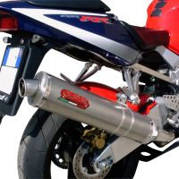 Escape compatible con Honda Cbr 900 Rr 2000-2003, Inox Tondo, Silenciador de escape, homologado, montaje con brida específica (bolt-on), con db killer extraíble 