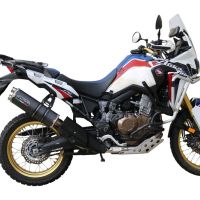 Escape compatible con Honda Crf 1000 L Africa Twin 2018-2020, Dual Poppy, Escape legal, homologado, silenciador con db killer desmontable y tubo de conexión específico 