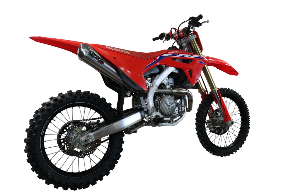 Escape compatible con Honda Crf 450 R-RX 2021-2025, Pentacross FULL Titanium, Escape completo racing, incluyendo colector y db killer desmontable, sin homologación 