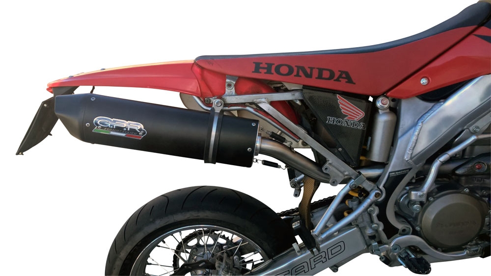 Escape compatible con Honda Crf 450 R-RX 2004-2004, Furore Nero, Escape legal, homologado, silenciador con db killer desmontable y tubo de conexión específico 