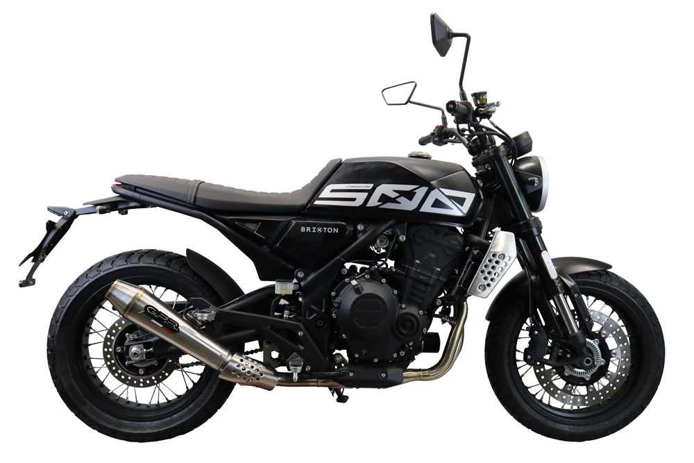 Escape compatible con Brixton CroSsfire 500 X 2022-2023, Ultracone, Escape legal, homologado, silenciador con db killer desmontable y tubo de conexión específico 