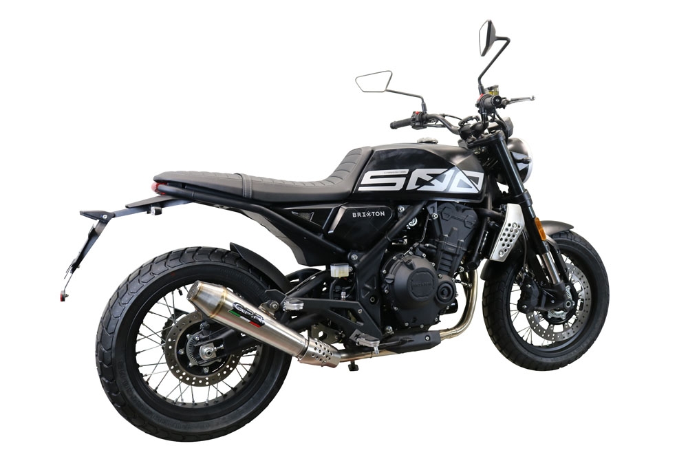 Escape compatible con Brixton CroSsfire 500 X 2022-2023, Ultracone, Escape legal, homologado, silenciador con db killer desmontable y tubo de conexión específico 