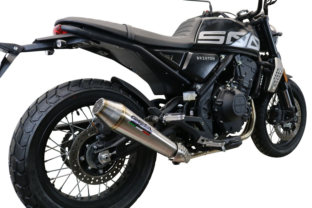 Escape compatible con Brixton CroSsfire 500 X 2022-2023, Ultracone, Escape legal, homologado, silenciador con db killer desmontable y tubo de conexión específico 