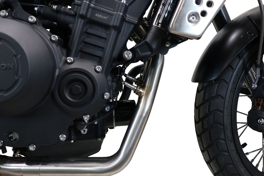 Escape compatible con Brixton CroSsfire 500 X 2022-2023, Decatalizzatore, Tubo supresor de catalizador 