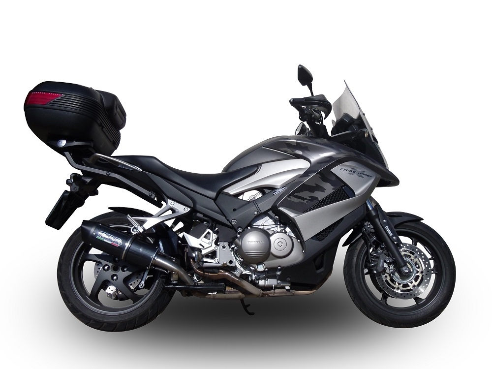 Escape compatible con Honda Vfr 800 X Crossrunner 800 2011-2014, Furore Nero, Escape legal, homologado, silenciador con db killer desmontable y tubo de conexión específico 