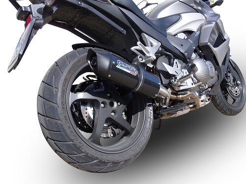 Escape compatible con Honda Vfr 800 X Crossrunner 800 2011-2014, Furore Nero, Escape legal, homologado, silenciador con db killer desmontable y tubo de conexión específico 
