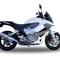 Escape compatible con Honda Crossrunner 800 Vfr 800 X 2011-2014, Trioval, Escape legal, homologado, silenciador con db killer desmontable y tubo de conexión específico 