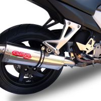 Escape compatible con Honda Crossrunner 800 Vfr 800 X 2011-2014, Trioval, Escape legal, homologado, silenciador con db killer desmontable y tubo de conexión específico 