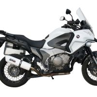 Escape compatible con Honda VFR1200X Crosstourer 2017-2020, Albus Evo4, Escape legal, homologado, silenciador con db killer desmontable y tubo de conexión específico 