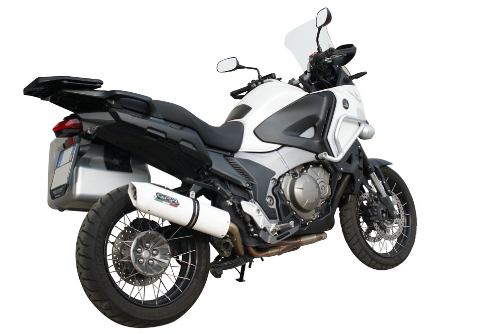 Escape compatible con Honda VFR1200X Crosstourer 2017-2020, Albus Evo4, Escape legal, homologado, silenciador con db killer desmontable y tubo de conexión específico 