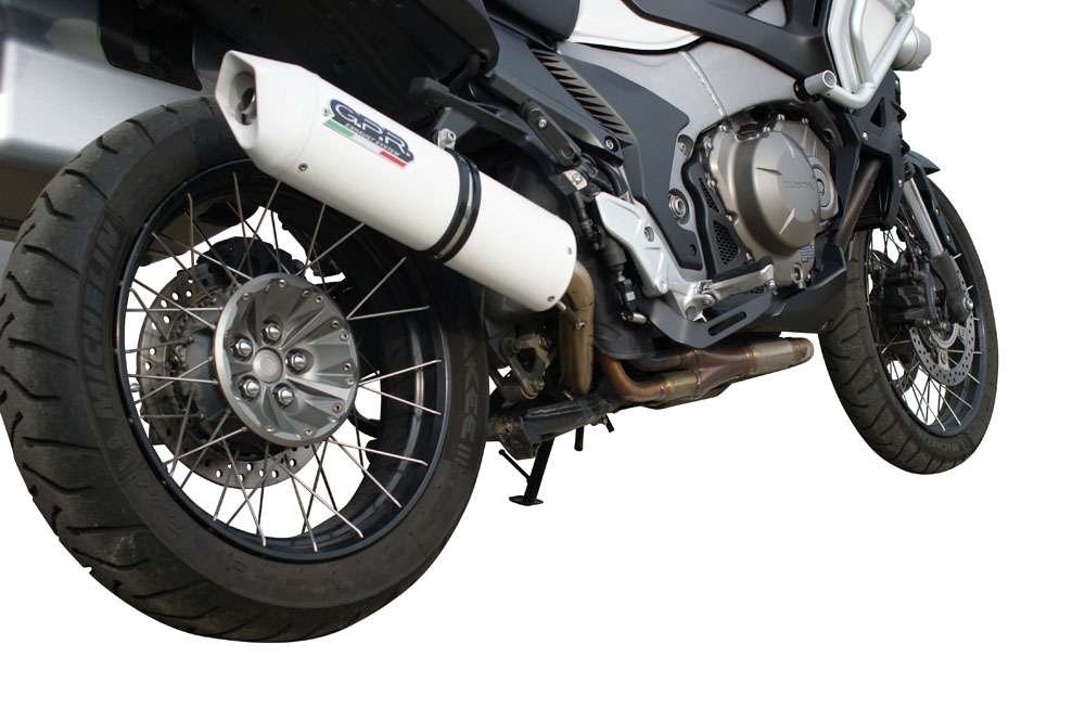 Escape compatible con Honda VFR1200X Crosstourer 2017-2020, Albus Evo4, Escape legal, homologado, silenciador con db killer desmontable y tubo de conexión específico 