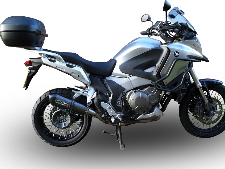 Escape compatible con Honda VFR1200X Crosstourer 2011-2016, Gpe Ann. titanium, Escape legal, homologado, silenciador con db killer desmontable y tubo de conexión específico 