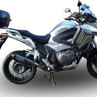 Escape compatible con Honda VFR1200X Crosstourer 2011-2016, Gpe Ann. titanium, Escape legal, homologado, silenciador con db killer desmontable y tubo de conexión específico 