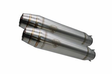 Escape compatible con Yamaha Xj 600 Diversion 1984-1991, Deeptone Inox Cafè Racer, Par de silenciadores de escape homologados, con db killers desmontables, entregados sin tubos de conexión 