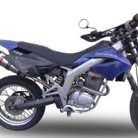 Escape compatible con Derbi Senda 125 R-SM -SENDA Baja 2004-2012, Gpe Ann. titanium, Escape legal, homologado, silenciador con db killer desmontable y tubo de conexión específico 