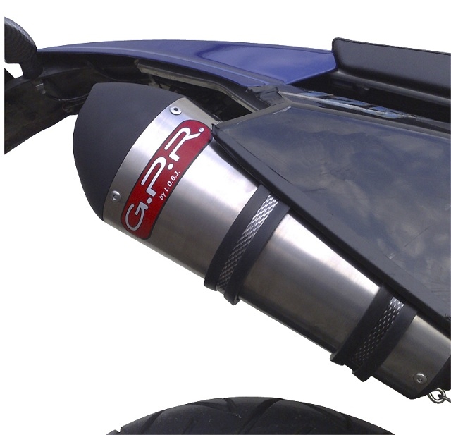 Escape compatible con Derbi Senda 125 R-SM -SENDA Baja 2004-2012, Gpe Ann. titanium, Escape legal, homologado, silenciador con db killer desmontable y tubo de conexión específico 