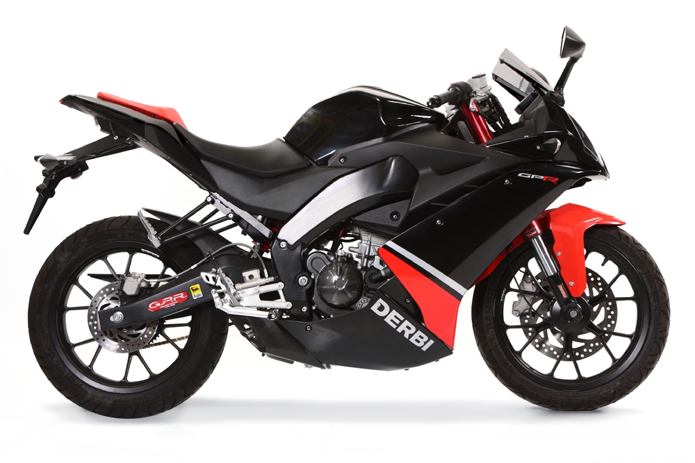 Escape compatible con Derbi Gpr 125 2009-2010, Alluminio Ghost, Escape completo homologado y legal,con catalizador incluido db killer extraíble 